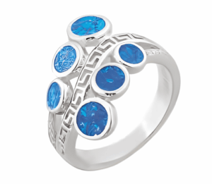 Дамски сребърен пръстен с 6 опала | HappyMarket.bg Дамски сребърен пръстен с 6 опала | Бижута