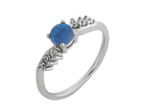 Женствен сребърен пръстен със син опал - Image 1