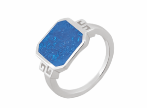 Мъжки сребърен пръстен с камък от опал  |  Бижута