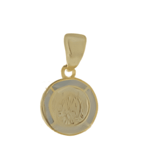 Позлатен сребърен медальон с опал и диск Фестос, XS
