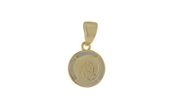 Позлатен сребърен медальон с опал и диск Фестос, XS