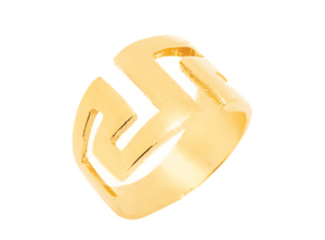 Позлатен сребърен пръстен „Голям Меандър“ | HappyMarket.bg Позлатен сребърен пръстен „Голям Меандър“ | Бижута