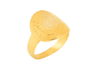 Позлатен сребърен пръстен "Изваян Фестос" - Image 1