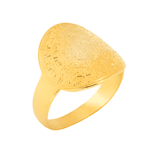 Позлатен сребърен пръстен "Изваян Фестос"