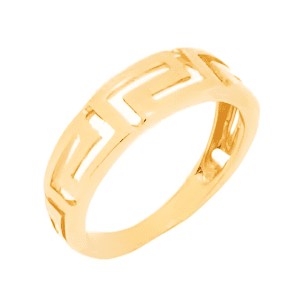 Позлатен сребърен пръстен "Изваян Меандър"