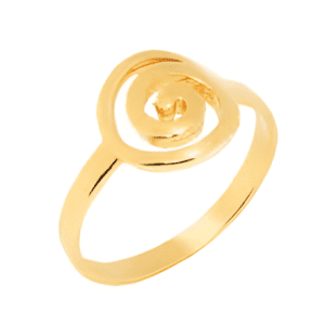 Позлатен сребърен пръстен "Малка Спирала"