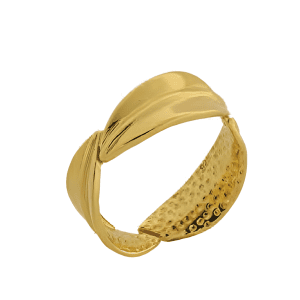 Позлатен сребърен пръстен "Преплетени маслинови листа"