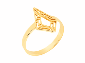 Позлатен сребърен пръстен с меандър "Хвърчило" - Image 1