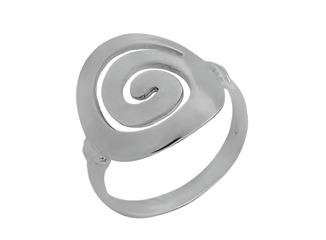 Позлатен сребърен пръстен с класически меандър