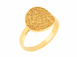 Позлатен сребърен пръстен „Среден размер Фестос“ | HappyMarket.bg Позлатен сребърен пръстен „Среден размер Фестос“ | Бижута