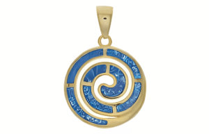 Позлатена сребърна висулка във формата на Спирала със 7 опала, среден размер | HappyMarket.bg Позлатена сребърна висулка във формата на Спирала със 7 опала, среден размер | Бижута