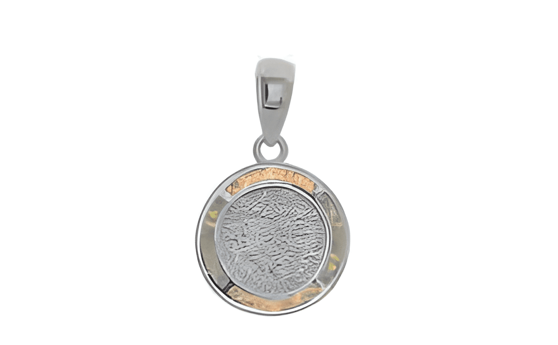 Сребърен медальон с циркониеви камъни и диск Фестос, S