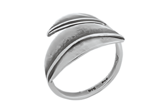 Сребърен пръстен „Два маслинови листа“  |  Бижута