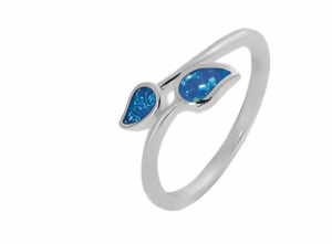 Сребърен пръстен „Две листа“  |  Бижута