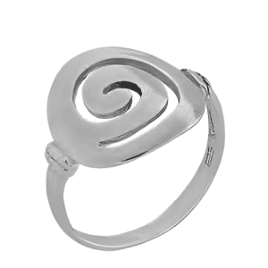 Сребърен пръстен "Голяма Спирала"