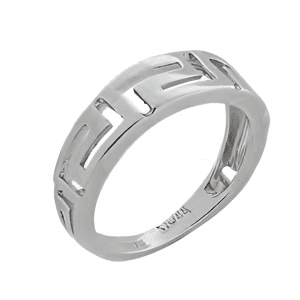 Сребърен пръстен "Изваян Меандър"