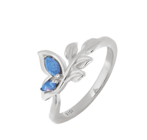 Сребърен пръстен „Пеперуда“ с опал | HappyMarket.bg Сребърен пръстен „Пеперуда“ с опал | Бижута