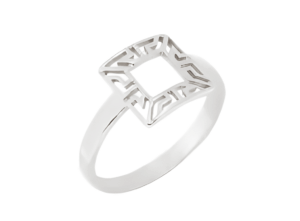 Сребърен пръстен с меандър "Квадрат" - Image 1