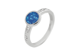 Сребърен пръстен с камък от опал  |  Бижута