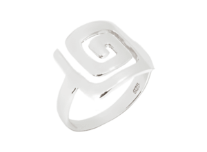 Сребърен пръстен „Квадратна средна спирала“ | HappyMarket.bg Сребърен пръстен „Квадратна средна спирала“ | Бижута