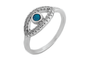 Сребърен пръстен с опал „Око“  |  Бижута