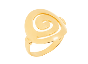 Сребърен пръстен с позлата “Голяма Спирала”  |  Бижута