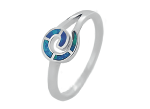 Сребърен пръстен „Спирала“ с опал | HappyMarket.bg Сребърен пръстен „Спирала“ с опал | Бижута