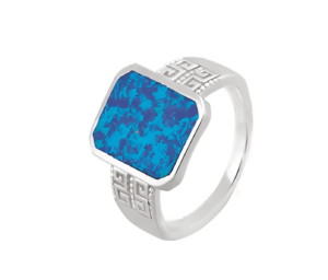 Сребърен пръстен за мъже с опал - Image 1