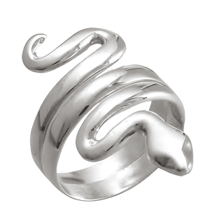 Сребърен пръстен "Змия"