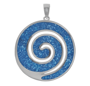 Сребърна висулка "Охлюв" с опал - Image 1