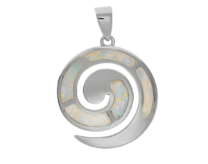 Сребърна висулка „Охлювче“ с опал, L | HappyMarket.bg Сребърна висулка „Охлювче“ с опал, L | Бижута