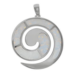 Сребърна висулка "Охлювче" с опал, XL 1 Сребърна висулка "Охлювче" с опал, XL - Image 1