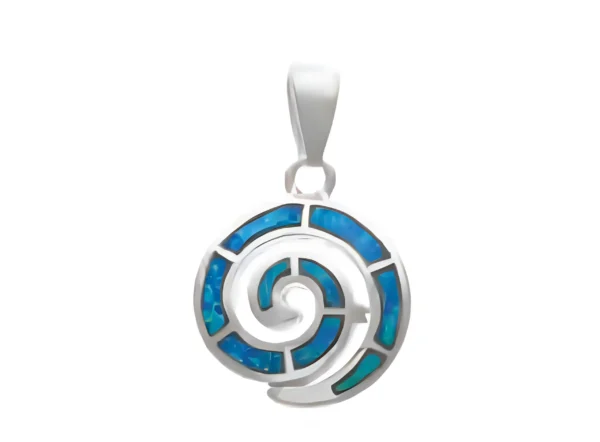 Сребърна висулка „Охлювче“ с опал, XS | HappyMarket.bg Сребърна висулка „Охлювче“ с опал, XS | Бижута