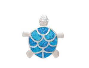 Сребърна висулка „Пленителна костенурка“ с опал  |  Бижута