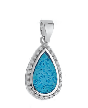 Сребърна висулка с опал "Голяма капка" - Image 1