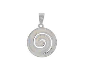 Сребърна висулка Спирала с опал, малък размер  |  Бижута