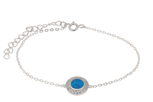 Деликатна сребърна гривна с опал  |  Бижута