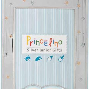 Комплект сребърни детски фото рамки с декоративен надпис за момче, 2 бр.,13х18 и 9х13см