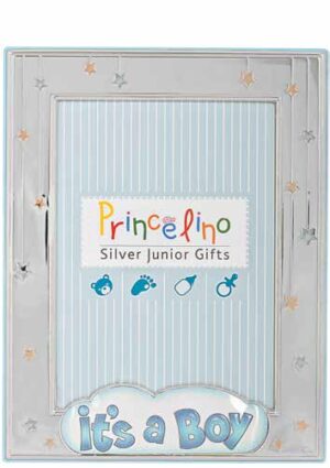 Комплект сребърни детски фото рамки с декоративен надпис за момче, 2 бр.,13х18 и 9х13см | HappyMarket.bg Комплект сребърни детски фото рамки с декоративен надпис за момче, 2 бр.,13х18 и 9х13см | Детски сребърни рамки за снимки