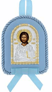Детска икона на Спасителя Исус в сребро