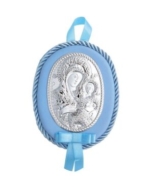 Детска религиозна синя икона Света Богородица  |  Детски икони