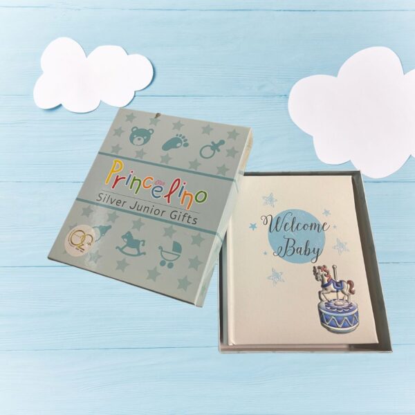 Детски албум за снимки със сребърна декорация въртележка | HappyMarket.bg Детски албум за снимки със сребърна декорация въртележка | Детски албуми за снимки