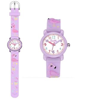 Детски часовник за момиче Фламинго лилав | HappyMarket.bg Детски часовник за момиче Фламинго лилав | Деца