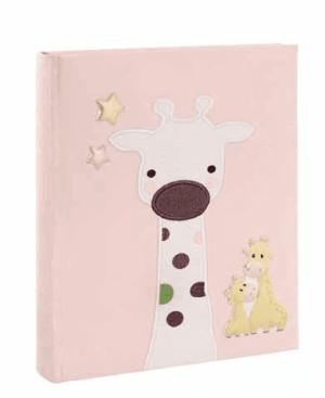 Детски албум за снимки със сребърна декорация жираф  |  Детски албуми за снимки