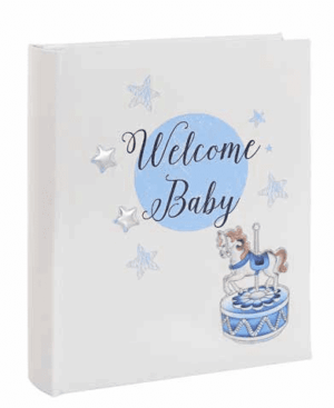 Детски албум за снимки със сребърна декорация въртележка | HappyMarket.bg Детски албум за снимки със сребърна декорация въртележка | Детски албуми за снимки