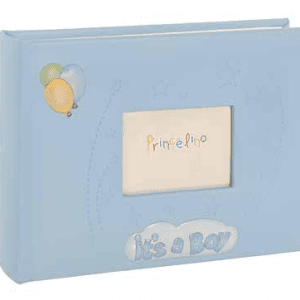 Детски фото албум със сребърна рамка и декоративен надпис за момче