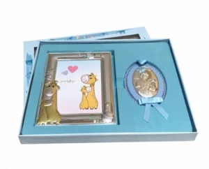 Сребърен комплект с рамка за снимка и икона за момче,9х13см | HappyMarket.bg Сребърен комплект с рамка за снимка и икона за момче,9х13см | Детски икони