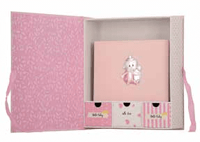 Детски подаръчен комплект за момиче Албум + Кутии за първите неща на бебето