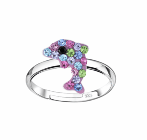 Детски сребърен пръстен Блестящ делфин | HappyMarket.bg Детски сребърен пръстен Блестящ делфин | Детски бижута