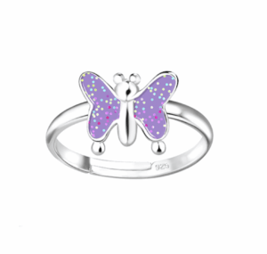 Детски сребърен пръстен Пеперуда | HappyMarket.bg Детски сребърен пръстен Пеперуда | Детски бижута